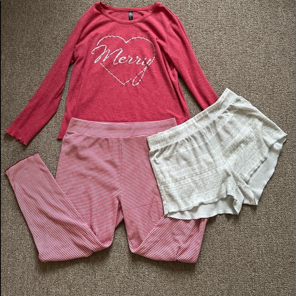 AMBRIELLE PIJAMA SET ( CHRISTMAS COLLECTION, COMES WITH 2 PANTS , LONG AND SHORT - Picture 1 of 13